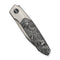 WEKNIFE Brr15 Flipper Knife Gray Titanium Handle With Aluminum Foil Carbon Fiber Inlay (3.25" Stonewashed Bohler M390 Blade) WE24007 - 2