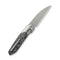 WEKNIFE Brr15 Flipper Knife Gray Titanium Handle With Aluminum Foil Carbon Fiber Inlay (3.25" Stonewashed Bohler M390 Blade) WE24007 - 2
