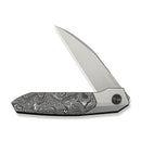 WEKNIFE Brr15 Flipper Knife Gray Titanium Handle With Aluminum Foil Carbon Fiber Inlay (3.25" Stonewashed Bohler M390 Blade) WE24007 - 2