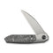 WEKNIFE Brr15 Flipper Knife Gray Titanium Handle With Aluminum Foil Carbon Fiber Inlay (3.25" Stonewashed Bohler M390 Blade) WE24007 - 2