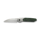 WEKNIFE Brr15 Flipper Knife Gray Titanium Handle With Jungle Wear FatCarbon Fiber Inlay (3.25" Hand Rubbed Satin Bohler M390 Blade) WE24007 - 4