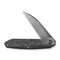 WEKNIFE Brr15 Flipper Knife Polished Gray Titanium Handle With Shredded Carbon Fiber Inlay (3.25" Polished Gray Bohler M390 Blade) WE24007 - 3
