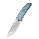 WEKNIFE Capstan Flipper Knife Blue Terrain Titanium Handle (3.91" Hand Polished Satin Bohler M390 Blade) WE24047-3 - We Knife