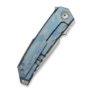 WEKNIFE Capstan Flipper Knife Blue Terrain Titanium Handle (3.91" Hand Polished Satin Bohler M390 Blade) WE24047-3 - We Knife