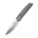 WEKNIFE Cavelle Flipper Knife Gray Titanium Handle (3.78" Hand Rubbed Satin Bohler M390 Blade) WE25012 Sample1