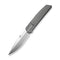 WEKNIFE Cavelle Flipper Knife Gray Titanium Handle (3.78" Hand Rubbed Satin Bohler M390 Blade) WE25012 Sample1