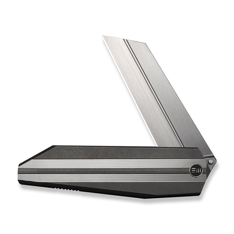 WEKNIFE Collinear Flipper Knife Gray & Satin Titanium Handle And Endcap (3.67" Hand Rubbed Satin Bohler M390 Blade) WE22034D - 2