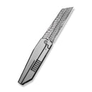 WEKNIFE Collinear Flipper Knife Polished Bead Blasted & Satin Titanium Handle And Endcap (3.67" Fafnir Damasteel Blade) WE22034D - DS1