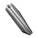 WEKNIFE Collinear Flipper Knife Polished Gray & Satin Titanium Handle And Endcap (3.67" Polished Gray Bohler M390 Blade) WE22034D - 4