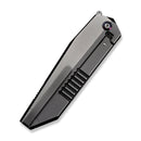 WEKNIFE Collinear Flipper Knife Polished Gray & Satin Titanium Handle And Endcap (3.67" Polished Gray Bohler M390 Blade) WE22034D - 4