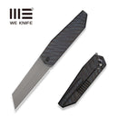 WEKNIFE Collinear Flipper Knife Tiger Stripe Pattern Flamed Titanium Handle And Endcap (3.67" Gray Stonewashed Bohler M390 Blade) WE22034D - 3