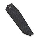 WEKNIFE Collinear Flipper Knife Tiger Stripe Pattern Flamed Titanium Handle And Endcap (3.67" Gray Stonewashed Bohler M390 Blade) WE22034D - 3