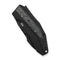 WEKNIFE Coral SLT Flipper Knife Black Titanium Handle With Aluminum Foil Carbon Fiber Inlay (2.95" Black Stonewashed CPM 20CV Blade) WE24044 - 1