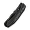 WEKNIFE Coral SLT Flipper Knife Black Titanium Handle With Aluminum Foil Carbon Fiber Inlay (2.95" Black Stonewashed CPM 20CV Blade) WE24044 - 1