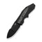 WEKNIFE Coral SLT Flipper Knife Black Titanium Handle With Aluminum Foil Carbon Fiber Inlay (2.95" Black Stonewashed CPM 20CV Blade) WE24044 - 1