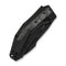 WEKNIFE Coral SLT Flipper Knife Black Titanium Handle With Aluminum Foil Carbon Fiber Inlay (2.95" Black Stonewashed CPM 20CV Blade) WE24044 - 1