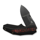 WEKNIFE Coral SLT Flipper Knife Bronze / Black Titanium Handle With Lava Flow FatCarbon Fiber Inlay (2.95" Polished Gray CPM 20CV Blade) WE24044 - 3