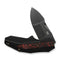 WEKNIFE Coral SLT Flipper Knife Bronze / Black Titanium Handle With Lava Flow FatCarbon Fiber Inlay (2.95" Polished Gray CPM 20CV Blade) WE24044 - 3