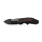 WEKNIFE Coral SLT Flipper Knife Bronze / Black Titanium Handle With Lava Flow FatCarbon Fiber Inlay (2.95" Polished Gray CPM 20CV Blade) WE24044 - 3
