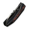 WEKNIFE Coral SLT Flipper Knife Bronze / Black Titanium Handle With Lava Flow FatCarbon Fiber Inlay (2.95" Polished Gray CPM 20CV Blade) WE24044 - 3