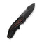 WEKNIFE Coral SLT Flipper Knife Bronze / Black Titanium Handle With Lava Flow FatCarbon Fiber Inlay (2.95" Polished Gray CPM 20CV Blade) WE24044 - 3