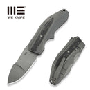WEKNIFE Coral SLT Flipper Knife Gray Titanium Handle With Marble Carbon Fiber Inlay (2.95" Gray Stonewashed CPM 20CV Blade) WE24044 - 2