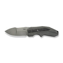 WEKNIFE Coral SLT Flipper Knife Gray Titanium Handle With Marble Carbon Fiber Inlay (2.95" Gray Stonewashed CPM 20CV Blade) WE24044 - 2