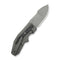 WEKNIFE Coral SLT Flipper Knife Gray Titanium Handle With Marble Carbon Fiber Inlay (2.95" Gray Stonewashed CPM 20CV Blade) WE24044 - 2