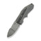 WEKNIFE Coral SLT Flipper Knife Gray Titanium Handle With Marble Carbon Fiber Inlay (2.95" Gray Stonewashed CPM 20CV Blade) WE24044 - 2