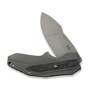 WEKNIFE Coral SLT Flipper Knife Gray Titanium Handle With Marble Carbon Fiber Inlay (2.95" Gray Stonewashed CPM 20CV Blade) WE24044 - 2