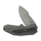 WEKNIFE Coral SLT Flipper Knife Gray Titanium Handle With Marble Carbon Fiber Inlay (2.95" Gray Stonewashed CPM 20CV Blade) WE24044 - 2