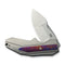 WEKNIFE Coral SLT Flipper Knife Polished Bead Blasted Titanium Handle With Timascus Inlay (2.95" Polished Bead Blasted CPM 20CV Blade) WE24044 - 4