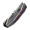 WEKNIFE Coral SLT Flipper Knife Polished Bead Blasted Titanium Handle With Timascus Inlay (2.95" Polished Bead Blasted CPM 20CV Blade) WE24044 - 4