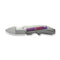 WEKNIFE Coral SLT Flipper Knife Polished Bead Blasted Titanium Handle With Timascus Inlay (2.95" Polished Bead Blasted CPM 20CV Blade) WE24044 - 4