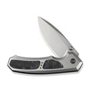 WEKNIFE Corwyn Flipper & Thumb Stud Knife Gray Titanium Handle With Black & Pink Carbon Fiber Inlay (3.7" Stonewashed Bohler M390 Blade) WE24088 - 2