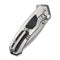 WEKNIFE Corwyn Flipper & Thumb Stud Knife Gray Titanium Handle With Black & Pink Carbon Fiber Inlay (3.7" Stonewashed Bohler M390 Blade) WE24088 - 2