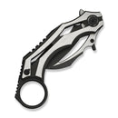 WEKNIFE Cryonix Flipper Knife Black & Satin Titanium Handle (2.03" Black Stonewashed Bohler M390 Blade, Satin Flat) WE24070 - 1