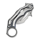 WEKNIFE Cryonix Flipper Knife Blue & Satin Titanium Handle (2.03" Stonewashed Bohler M390 Blade, Satin Flat) WE24070 - 4