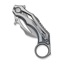 WEKNIFE Cryonix Flipper Knife Blue & Satin Titanium Handle (2.03" Stonewashed Bohler M390 Blade, Satin Flat) WE24070 - 4