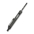 WEKNIFE Cryonix Flipper Knife Gray & Satin Titanium Handle (2.03" Gray Stonewashed Bohler M390 Blade, Satin Flat) WE24070 - 2