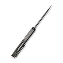 WEKNIFE Cybernetic Top Flipper Knife Polished Gray Titanium Handle (3.91" Polished Gray CPM 20CV Blade) WE22033-6