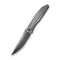 WEKNIFE Cybernetic Top Flipper Knife Polished Gray Titanium Handle (3.91" Polished Gray CPM 20CV Blade) WE22033-6