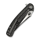 WEKNIFE Dracarys Flipper & Thumb Stud Knife Black Titanium Handle (3.58" Black Stonewashed Bohler M390 Blade, Satin Flat) WE25061B - 5 - We Knife