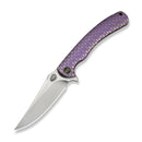 WEKNIFE Dracarys Flipper & Thumb Stud Knife Purple & Golden Titanium Handle (3.58" Hand Rubbed Satin Bohler M390 Blade) WE25061B - 2 - We Knife