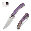 WEKNIFE Dracarys Flipper & Thumb Stud Knife Purple & Golden Titanium Handle (3.58" Hand Rubbed Satin Bohler M390 Blade) WE25061B - 2 - We Knife