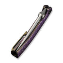 WEKNIFE Dracarys Flipper & Thumb Stud Knife Purple & Golden Titanium Handle (3.58" Hand Rubbed Satin Bohler M390 Blade) WE25061B - 2 - We Knife