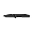 WEKNIFE Dressytak Flipper & Button Lock Knife Black Titanium Handle (3.37" Black Stonewashed Bohler M390 Blade) WE25059 - 1 - We Knife