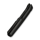 WEKNIFE Dressytak Flipper & Button Lock Knife Black Titanium Handle (3.37" Black Stonewashed Bohler M390 Blade) WE25059 - 1 - We Knife