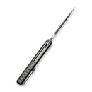 WEKNIFE Dressytak Flipper & Button Lock Knife Gray Titanium Handle (3.37" Satin Finished Bohler M390 Blade) WE25059 - 2 - We Knife