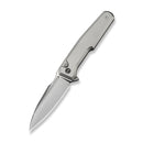 WEKNIFE Dressytak Flipper & Button Lock Knife Gray Titanium Handle (3.37" Satin Finished Bohler M390 Blade) WE25059 - 2 - We Knife